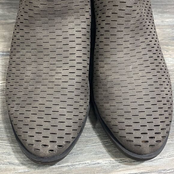 Merona • GRAY Perforated Cut Out Ankle Boots - Picture 6 of 10